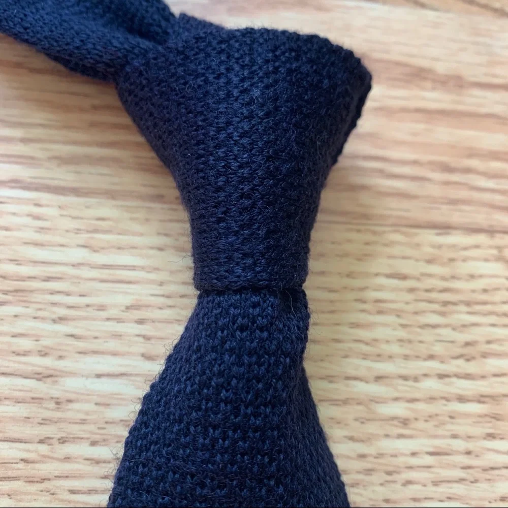 Balenciaga Blue Woven Trunk Tie with Monogram